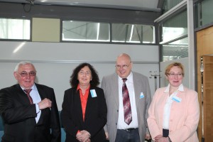 von links: Lothar Wienböker (KKC-Förderverein, Geschäftsführer des Dachverbandes der Gesundheitsförderverbände), Heidemarie Hille (Geschäftsführerin aerophelia ltd.), Manfred Kindler (Kindler International Division, CEO) und Kerstin Wiktor (Pumacy Technologies AG, Business Development & Innovationsmanagement)